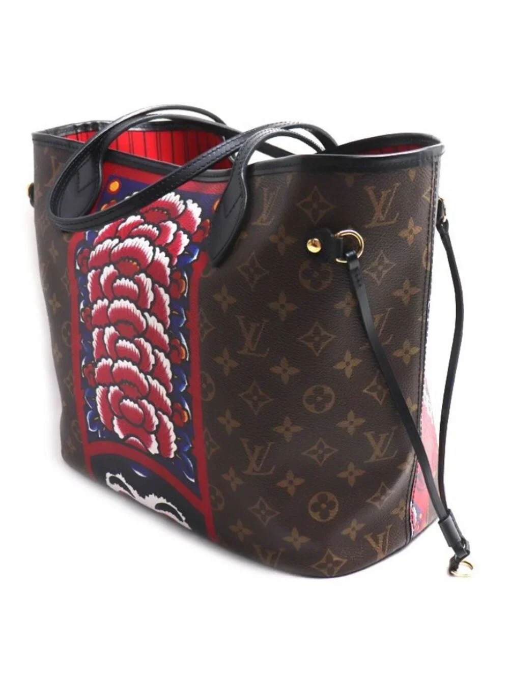 Louis Vuitton Neverfull MM Kansai Yamamoto Collaboration Tote Monogram Brown